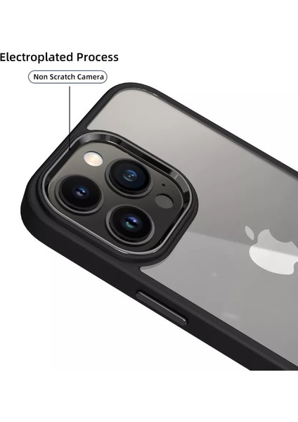 iPhone 14 Pro Kılıf Metal Buton ve Kamera Çerçeveli Kenarları Silikon Arkası Sert Titanium Case modelleri