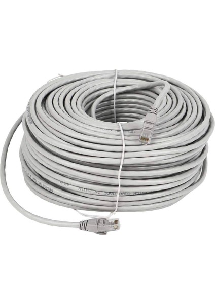 40 Metre Cat6 Patch Kablo 30M Ethernet Kablosu Utp Lan Kablosu Internet Kablosu Gri Renk