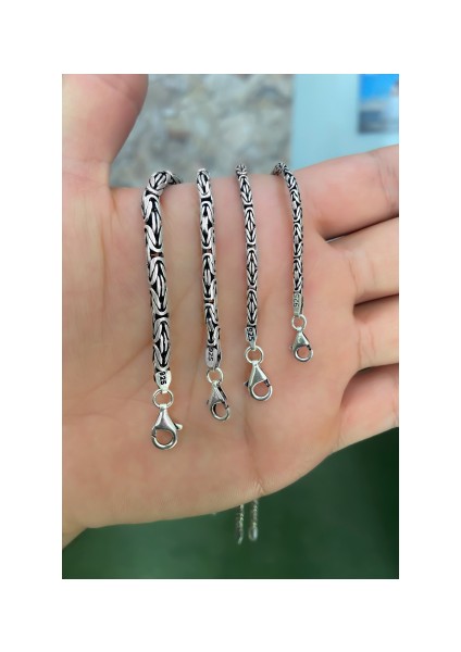 925 Ayar Gümüş Kral Zinciri Oval Bileklik