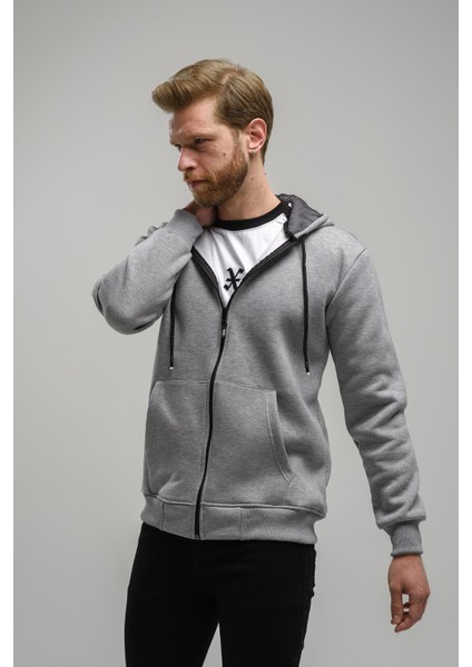 Regnault Üç Iplik Pamuklu Kapüşonu File Detaylı Fermuarlı Sweatshirt modelleri