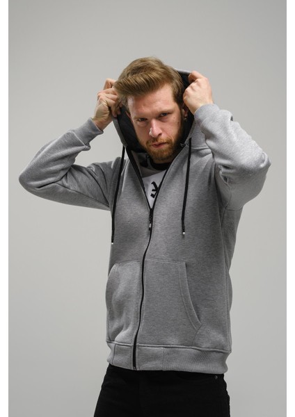 Regnault Üç Iplik Pamuklu Kapüşonu File Detaylı Fermuarlı Sweatshirt fırsatları