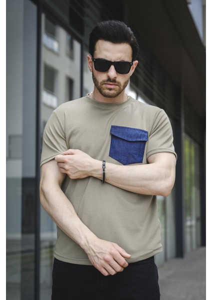 Bastien Kapaklı Kot Cepli Erkek Tshirt