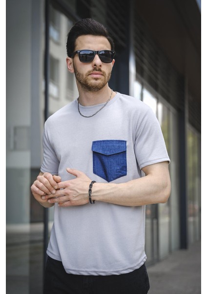 Bastien Kapaklı Kot Cepli Erkek Tshirt
