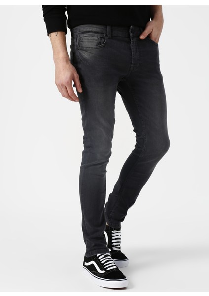 Slim Fit Gri Denim Pantolon modelleri