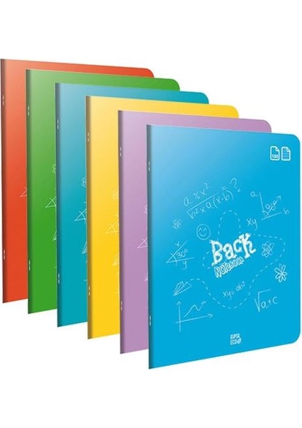 Back Tel Dikiş Pp Kapak Defter A4 80 Yaprak Kareli