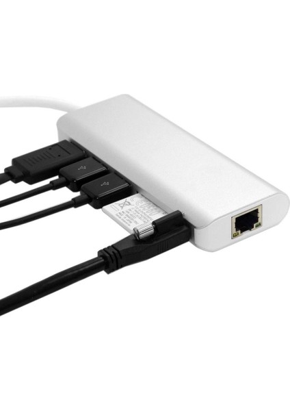 6 In 1 Type-C To HDMI 2 USB 3.0 Gigabit Sd Kart Type C Çevirici