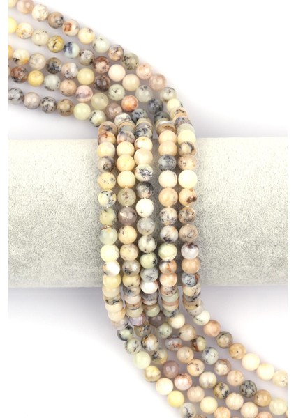 Merlinite Opal Doğal Taş Dizi 6 mm Küre Kesim