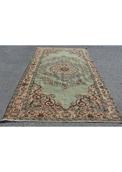 Türk Halısı, Eskitme Halı, Halı, 181 x 272 cm Yeşil Halı, Kabilesı Oturma Odası Halı, 6368