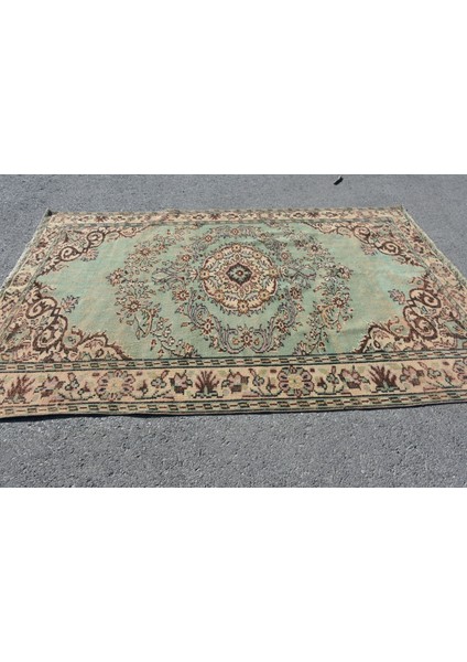 Türk Halısı, Eskitme Halı, Halı, 181 x 272 cm Yeşil Halı, Kabilesı Oturma Odası Halı, 6368