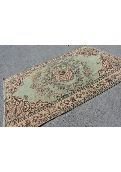 Türk Halısı, Eskitme Halı, Halı, 181 x 272 cm Yeşil Halı, Kabilesı Oturma Odası Halı, 6368