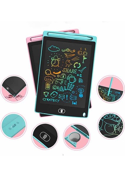 12 Inç LCD Çizim Pedi Grafiti Pad LCD Yazı Pad Yeniden Kullanılabilir Yazı Pad Eğitici Oyuncaklar Dijital Grafik Çizim Pedi Çocuklar Için (Yurt Dışından)