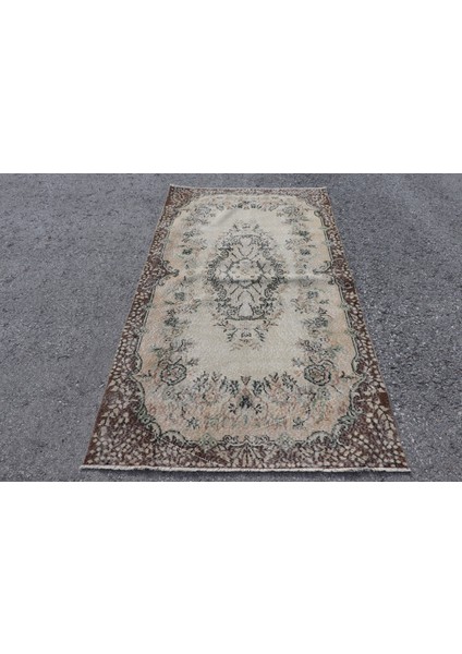 Türk Halısı, Eskitme Halı, Halı, 116 x 208 cm Kahverengi Halı, Kabilesı Alan Halı, 5896