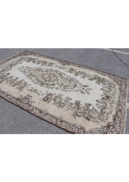 Türk Halısı, Eskitme Halı, Halı, 174 x 304 cm Kahverengi Halı, El Dokuma Salon Halı, 3049