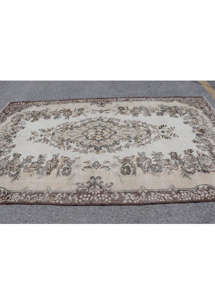 Türk Halısı, Eskitme Halı, Halı, 174 x 304 cm Kahverengi Halı, El Dokuma Salon Halı, 3049
