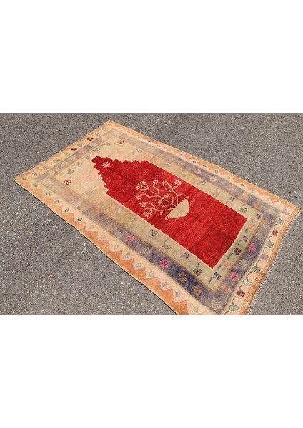 Eskitme Halı, Türk Halısı, Halı, 125 x 197 cm Kırmızı Halı, El Dokuma Alan Halı, Kabilesı Alan Halı, fiyatları