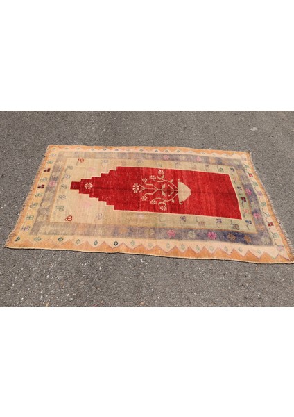Eskitme Halı, Türk Halısı, Halı, 125 x 197 cm Kırmızı Halı, El Dokuma Alan Halı, Kabilesı Alan Halı, modelleri