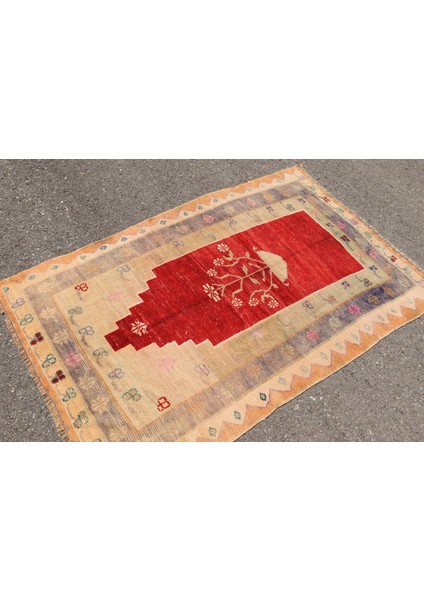 Eskitme Halı, Türk Halısı, Halı, 125 x 197 cm Kırmızı Halı, El Dokuma Alan Halı, Kabilesı Alan Halı, fırsatları