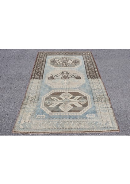 Türk Halısı, Eskitme Halı, Halı, 135 x 207 cm Bej Halı, Anadolusı Alan Halı, Bahçe Banyo Halı, 3334