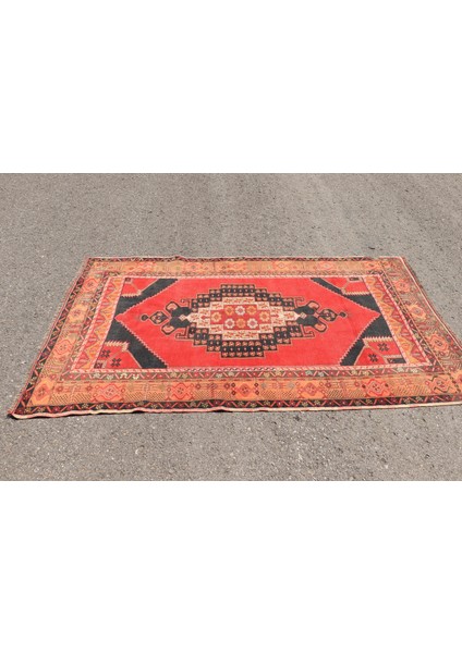 Eskitme Halı, Türk Halısı, Halı, 126 x 221 cm Kırmızı Halı, Bahçe Alan Halı, Banyo Halı, 3221 modelleri