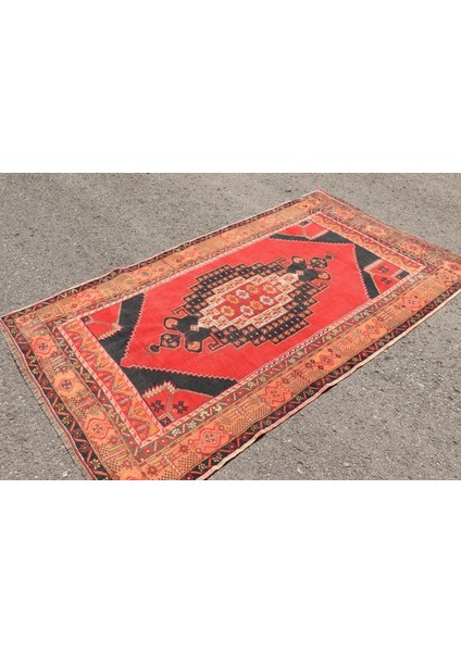 Eskitme Halı, Türk Halısı, Halı, 126 x 221 cm Kırmızı Halı, Bahçe Alan Halı, Banyo Halı, 3221 fırsatları