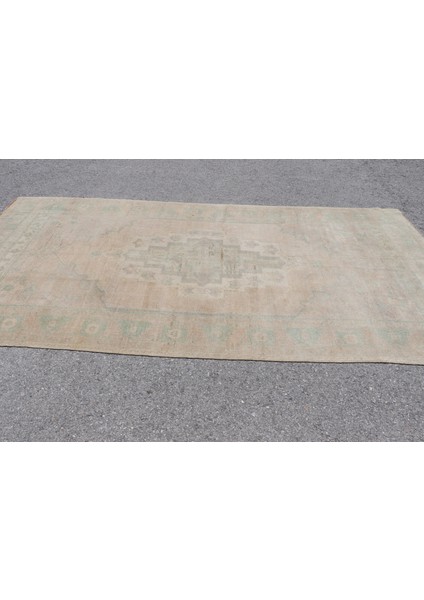Eskitme Halı, Türk Halısı, Halı, 168 x 325 cm Bej Halı, Dekoratif Salon Halı, Kabilesı Yer Halı, 3364