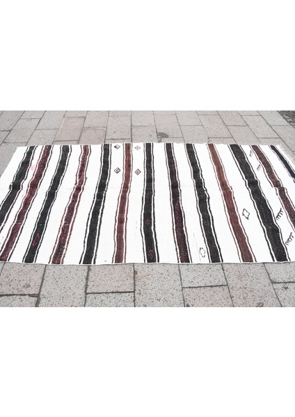 Türk Halısı, Eskitme Halı, Halı, 150 x 300 cm Beyaz Halı, El Dokuma Büyük Halı, Dekoratif Yer Halı, 1