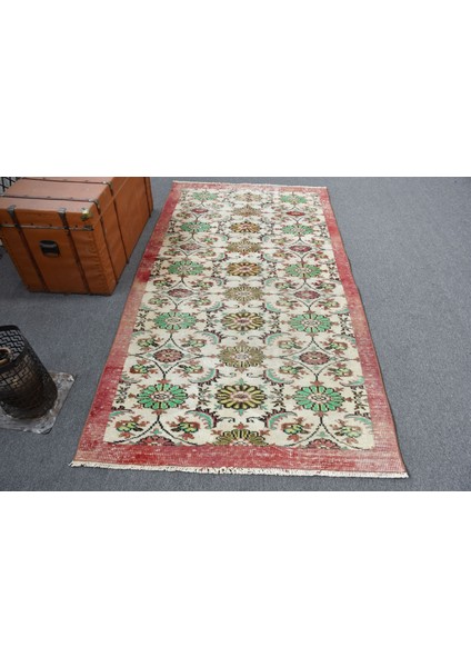 Türk Halısı, Eskitme Halı, Halı, 122 x 230 cm Bej Halı, Kabilesı Banyo Halı, Yün Alan Halı, 11322