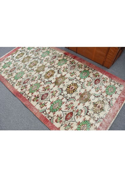 Türk Halısı, Eskitme Halı, Halı, 122 x 230 cm Bej Halı, Kabilesı Banyo Halı, Yün Alan Halı, 11322