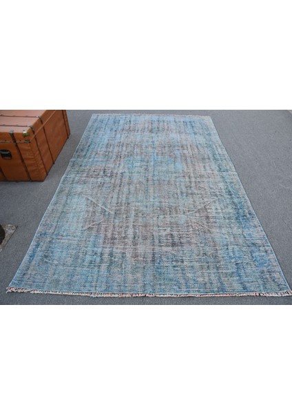 Türk Halısı, Eskitme Halı, Halı, 169 x 259 cm Mavi Halı, Yün Salon Halı, Bahçe Büyük Halı, 11366