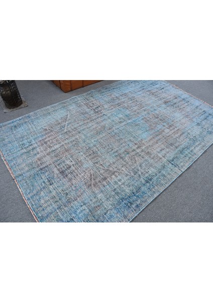 Türk Halısı, Eskitme Halı, Halı, 169 x 259 cm Mavi Halı, Yün Salon Halı, Bahçe Büyük Halı, 11366