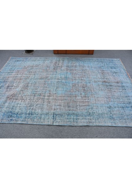 Türk Halısı, Eskitme Halı, Halı, 169 x 259 cm Mavi Halı, Yün Salon Halı, Bahçe Büyük Halı, 11366