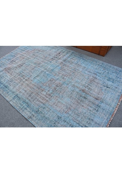 Türk Halısı, Eskitme Halı, Halı, 169 x 259 cm Mavi Halı, Yün Salon Halı, Bahçe Büyük Halı, 11366
