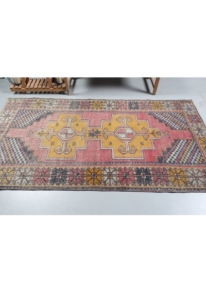 Eskitme Halı, Türk Halısı, Halı, 135 x 247 cm Kırmızı Halı, El Dokuma Alan Halı, Ofice Banyo Halı, 94 modelleri