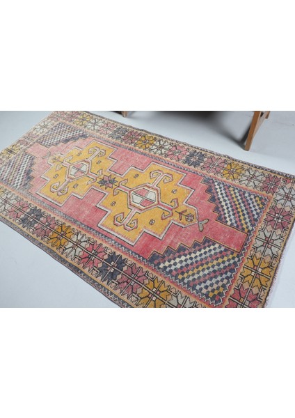 Eskitme Halı, Türk Halısı, Halı, 135 x 247 cm Kırmızı Halı, El Dokuma Alan Halı, Ofice Banyo Halı, 94 fırsatları