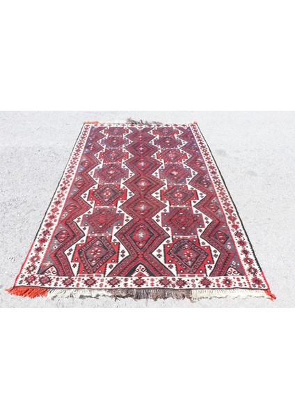 Eskitme Halı, Türk Halısı, Halı, 152 x 243 cm Kırmızı Halı, Bohemsı Banyo Halı, Alan Halı, 3319