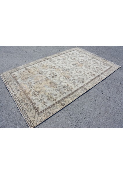 Türk Halısı, Eskitme Halı, Halı, 167 x 274 cm Bej Halı, Anadolusı Salon Halı, El Yapımı Salon Halı, 5