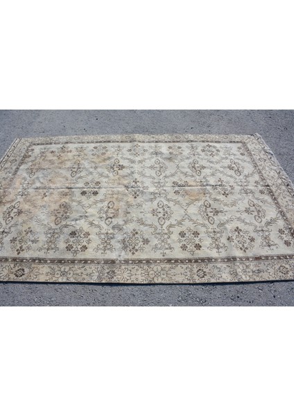 Türk Halısı, Eskitme Halı, Halı, 167 x 274 cm Bej Halı, Anadolusı Salon Halı, El Yapımı Salon Halı, 5