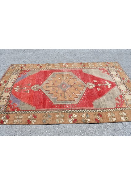Eskitme Halı, Türk Halısı, Halı, 138 x 242 cm Kırmızı Halı, El Yapımı Alan Halı, Yün Alan Halı, 4657 modelleri