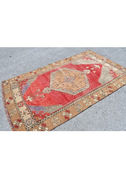 Eskitme Halı, Türk Halısı, Halı, 138 x 242 cm Kırmızı Halı, El Yapımı Alan Halı, Yün Alan Halı, 4657 fırsatları