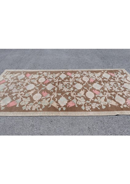 Eskitme Halı, Türk Halısı, Halı, 149 x 314 cm Kahverengi Halı, El Dokuma Büyük Halı, 3354 modelleri