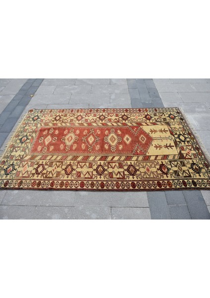 Türk Halısı, Eskitme Halı, Halı, 125 x 205 cm Kırmızı Halı, Kabilesı Banyo Halı, Organik Banyo Halı, fırsatları