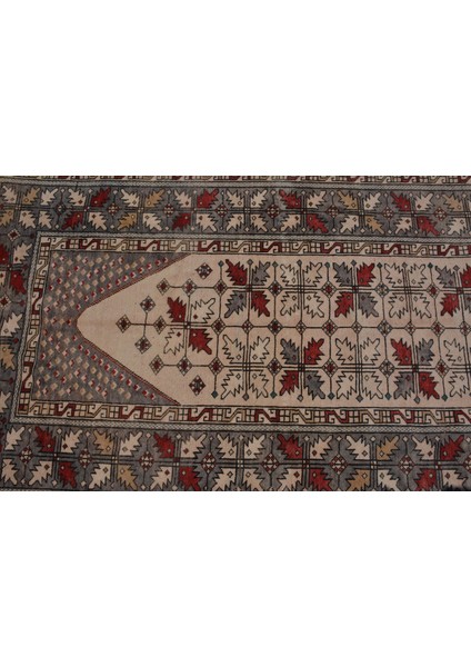 Eskitme Halı, Türk Halısı, Halı, 126 x 194 cm Kırmızı Halı, Organik Banyo Halı, El Yapımı Banyo Halı,