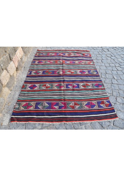 Türk Halısı, Eskitme Halı, Halı, 152 x 218 cm Pempe Halı, Anadolusı Alan Halı, Alan Halı, 1570