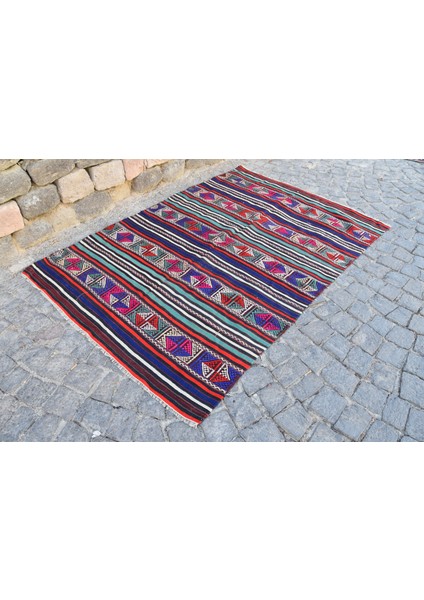 Türk Halısı, Eskitme Halı, Halı, 152 x 218 cm Pempe Halı, Anadolusı Alan Halı, Alan Halı, 1570