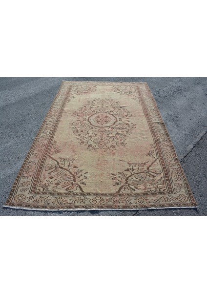 Eskitme Halı, Türk Halısı, Halı, 175 x 265 cm Bej Halı, Yün Oturma Odası Halı, Ofice Büyük Halı, 5206