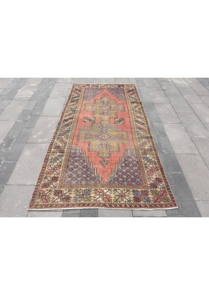 Eskitme Halı, Türk Halısı, Halı, 131 x 258 cm Pempe Halı, Alan Halı, Bohemsı Alan Halı, 4551