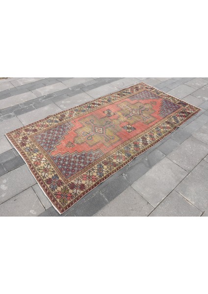 Eskitme Halı, Türk Halısı, Halı, 131 x 258 cm Pempe Halı, Alan Halı, Bohemsı Alan Halı, 4551 modelleri