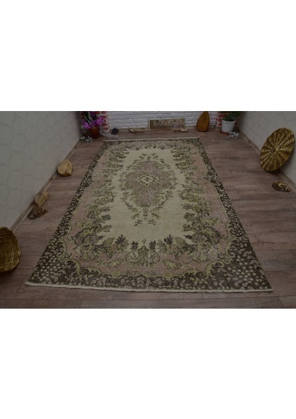 Eskitme Halı, Türk Halısı, Halı, 170 x 281 cm Bej Halı, Oturma Odası Halı, Bohemsı Yer Halı, 462
