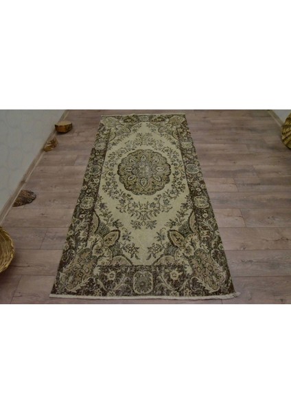 Türk Halısı, Eskitme Halı, Halı, 117 x 236 cm Bej Halı, Ofice Banyo Halı, Bahçe Alan Halı, 532