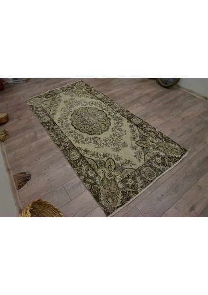 Türk Halısı, Eskitme Halı, Halı, 117 x 236 cm Bej Halı, Ofice Banyo Halı, Bahçe Alan Halı, 532